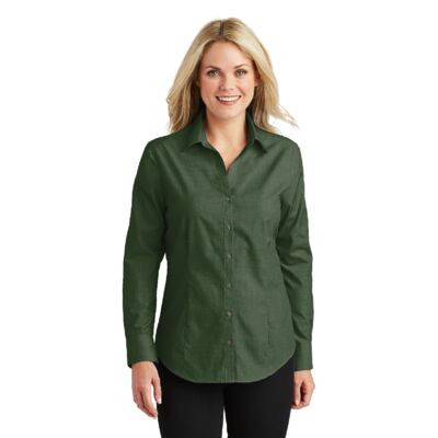 Ladies Crosshatch Easy Care Shirt Thumbnail
