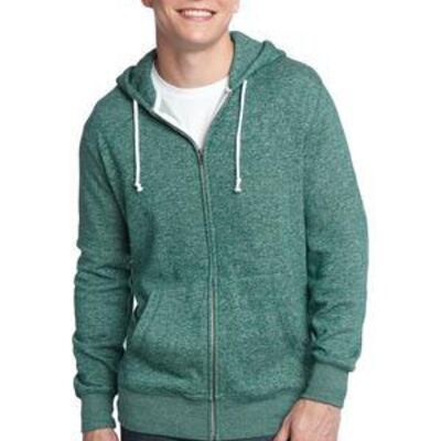 Young Mens Marled Fleece Full Zip Hoodie Thumbnail