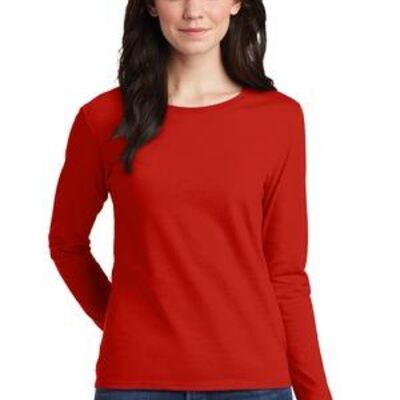 Ladies Heavy Cotton ™ 100% Cotton Long Sleeve T Shirt Thumbnail