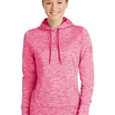 Ladies PosiCharge ® Electric Heather Fleece Hooded Pullover Thumbnail