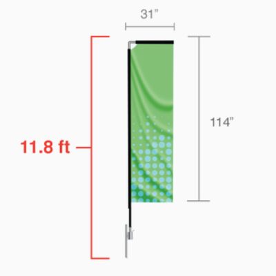 11 ft Rectangle Flag (Double Sided Print) Thumbnail